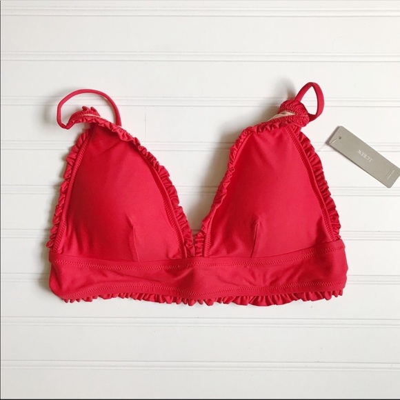 J. Crew Other - J. Crew || NWT Ruffled Deep-V Bikini Top Size M